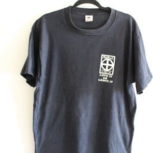 Vintage Single Stitch Fruit Of The Loom Protect Earth Black Tee XL 100/% Cotton